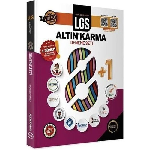 Altın Karma Yayınları Altın Karma 8. Sınıf Lgs 1. Dönem Altın Karma 8+1 Deneme Seti Video Çözümlü