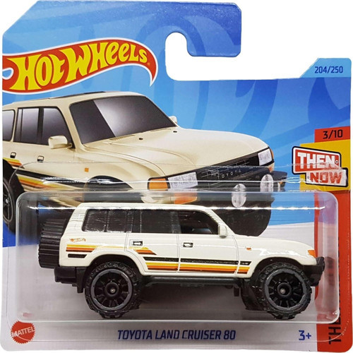 - Toyota Land Cruiser 80 - Then And Now 3/10 - Hkj41 - Short Card - Arazi Aracı - Mattel