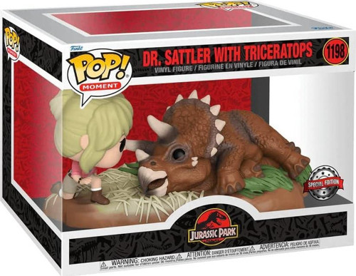 Jurassic Park Dr. Sattler With Triceratops (Movie Moments) Vinil Figür 1198 Üniseks Funko Film Anlar
