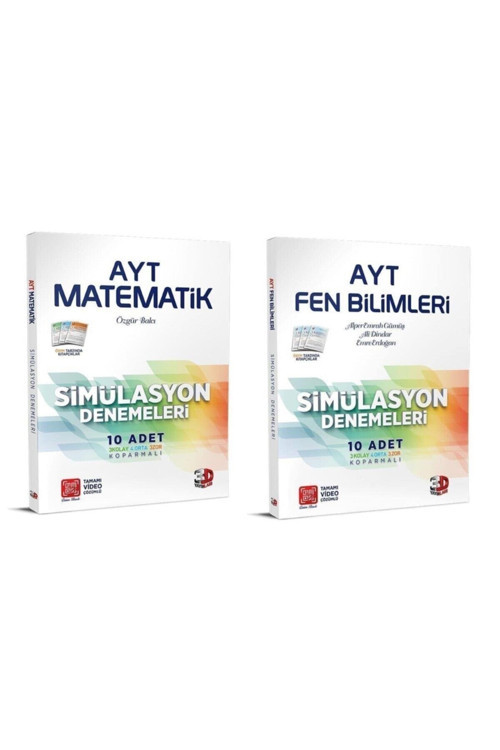 Çözüm Ayt 3d Matematik Fen Bilimleri Simülasyon Deneme Seti 2 Kitap