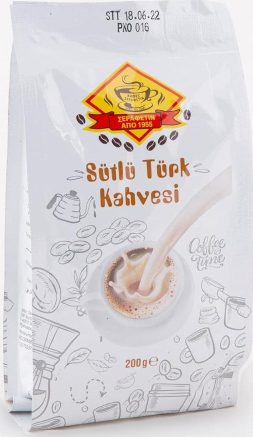 Sekiz Çekirdek Karışımlı Orta Kavrulmuş Hacı Şerafettin Gümülcine Komotini Sütlü Türk Kahvesi 200Gr