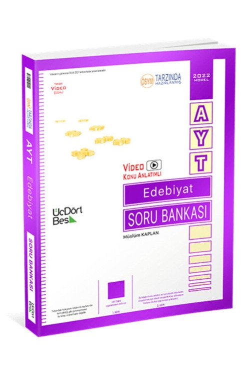 345 Üç Dört Beş Yayınları Ayt Edebiyat Soru Bankası -2022 Model