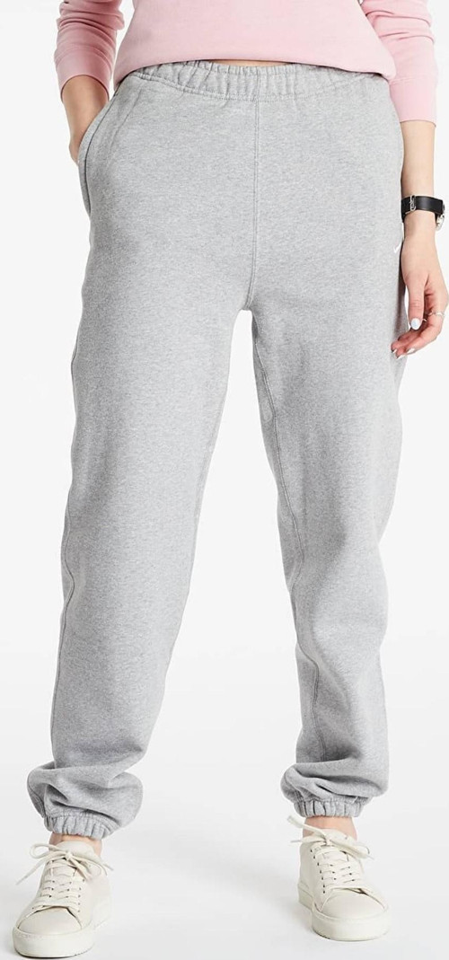 Solo Swoosh Fleece Pant Pamuklu Şardonlu Bol Kesim Yüksek Bel Kadın Eşofman Altı Gri