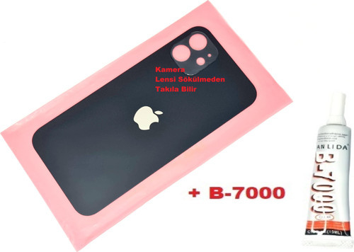 İphone 12 Arka Pil Batarya Kapağı (CAM+B-7000) SİYAH