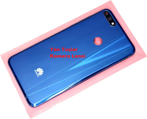 Huawei Y7 2018 Kasa Arka Pil Batarya Kapağı MAVİ