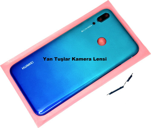 Huawei Y7 2019 Kasa Arka Pil Batarya Kapağı MAVİ
