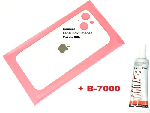 İphone 13 Arka Pil Batarya Kapağı (CAM+B-7000) BEYAZ