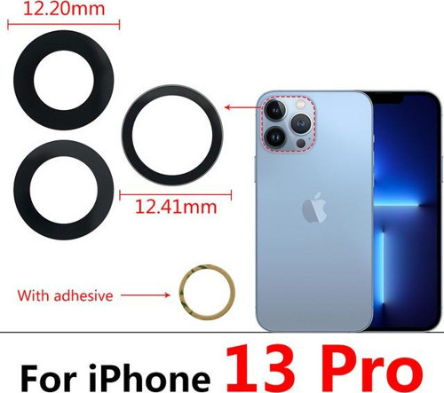 İphone 13 PRO 3LÜ Arka Kamera Camı Lens Yapışkanlı