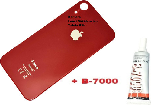 İphone XR Arka Pil Batarya Kapağı (CAM+B-7000) KIRMIZI