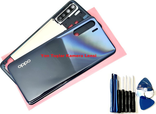 Oppo A91 KASA Arka Pil Batarya Kapağı (TAMİR SETİ) SİYAH