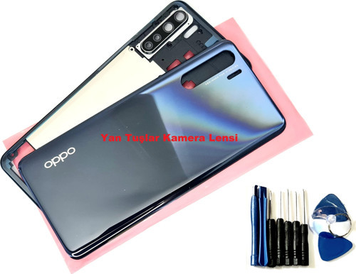Oppo A91 ORJ kasa Arka Pil Batarya Kapağı SİYAH