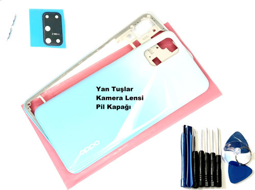 Oppo A52 KASA Arka Pil Batarya Kapağı (TAMİR SETİ) BEYAZ