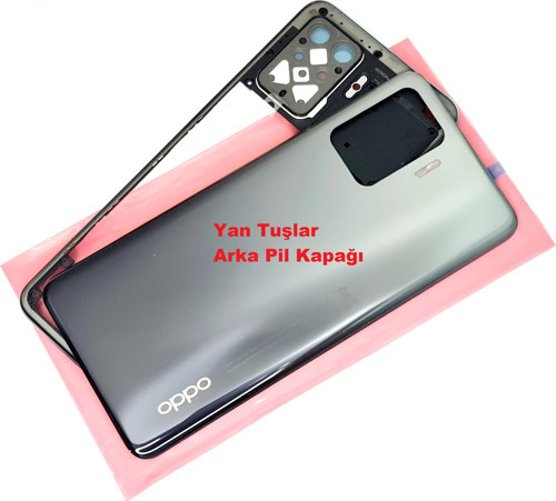 Oppo Reno 5 Lite kasa Arka Pil Batarya Kapağı Siyah