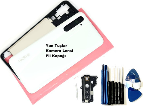 Oppo Reno 6 FULL ORJ KASA Arka Pil Batarya Kapağı (TAMİR SETİ) BEYAZ
