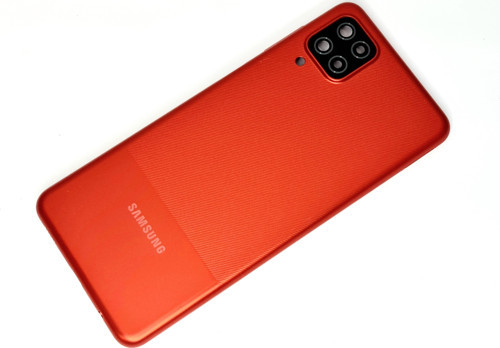 Samsung Galaxy A12 Kasa Arka Pil Batarya Kapağı KIRMIZI