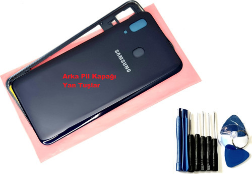 Samsung Galaxy A20 A 205 KASA Arka Pil Batarya Kapağı (TAMİR SETİ) LACİVERT