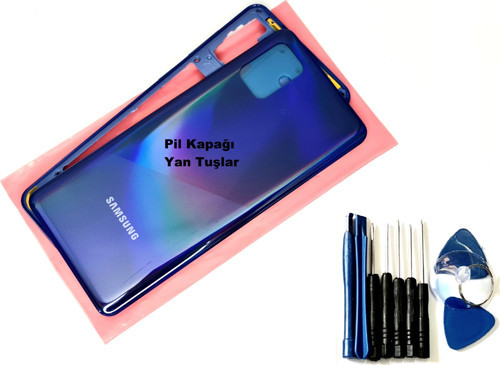 Samsung Galaxy A31 (A315) FULL ORJ KASA Arka Pil Batarya Kapağı (TAMİR SETİ) MAVİ