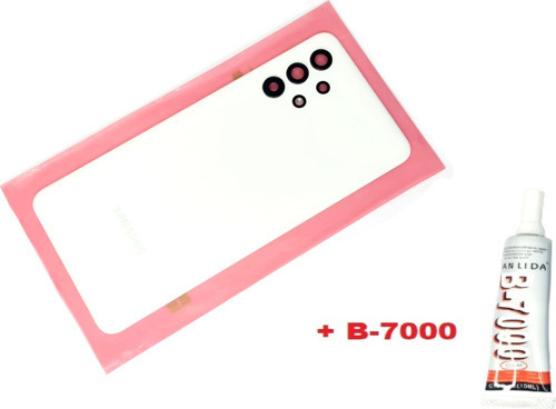 Samsung Galaxy A32 A325 Arka Pil Batarya Kapağı (FULL Kamera Lensli+B-7000) BEYAZ