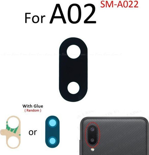 Samsung Galaxy A02 Arka Kamera Camı Lens Yapışkanlı