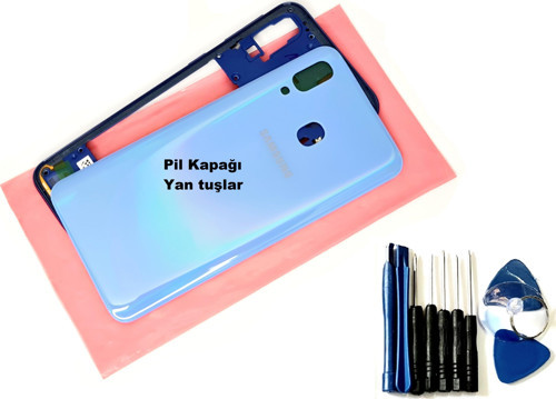 Samsung Galaxy A40 A 405 KASA Arka Pil Batarya Kapağı (TAMİR SETİ) MAVİ