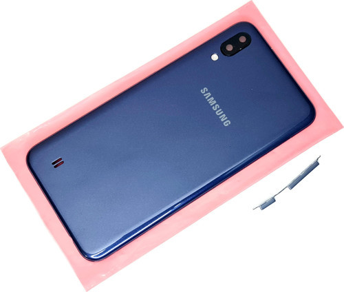 Samsung Galaxy M10 Kasa Arka Pil Batarya Kapağı Mavi