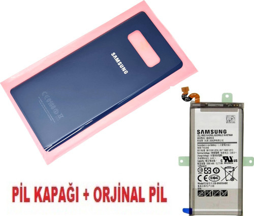 Samsung Galaxy NOTE 8 Arka Pil Batarya Kapağı + PİL (CAM) LACİVERT