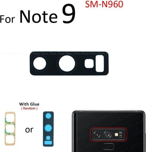 Samsung Galaxy NOTE 9 Arka Kamera Camı Lens Yapışkanlı