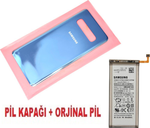 Samsung Galaxy S10 Arka Pil Batarya Kapağı + PİL (CAM) MAVİ