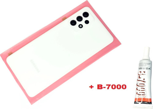 Samsung Galaxy A72 A725 Arka Pil Batarya Kapağı (FULL Kamera Lensli+B-7000) BEYAZ