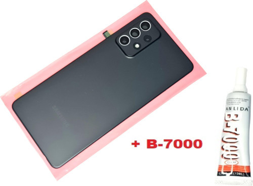 Samsung Galaxy A72 A725 Arka Pil Batarya Kapağı (FULL Kamera Lensli+B-7000) SİYAH