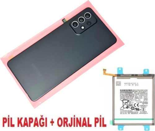 Samsung Galaxy A72 A725 Arka Pil Batarya Kapağı + PİL (Kamera Lensli) SİYAH