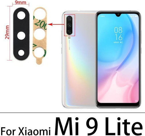 Xiaomi Mİ9 LİTE Arka Kamera Camı Lens Yapışkanlı