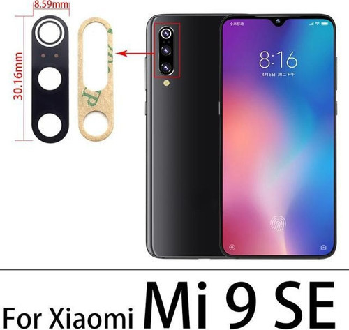 Xiaomi Mİ9 SE Arka Kamera Camı Lens Yapışkanlı