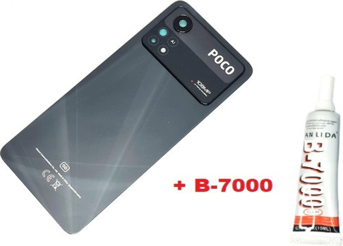 Xiaomi Poco X4 PRO Arka Pil Kapağı (Full Lensli CAM+B-7000) SİYAH