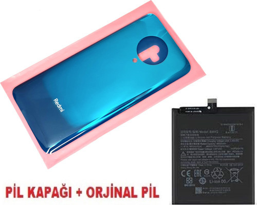 Xiaomi POCO F2 PRO Arka Kapak Batarya Pil Kapağı + PİL (CAM) MAVİ