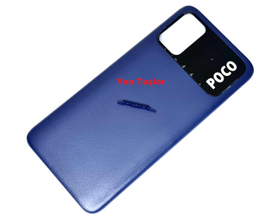 Xiaomi Poco M3 Kasa Arka Pil Batarya Kapağı MAVİ