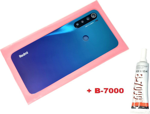Xiaomi Redmi Note 8 Arka Kapak Batarya Kapağı (LENSLİ CAM) (B-7000) MAVİ
