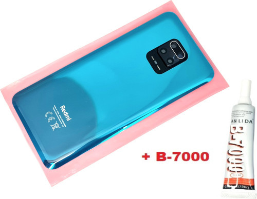 Xiaomi Redmi Note 9S Arka Kapak Batarya Kapağı (LENSLİ CAM) (B-7000) MAVİ