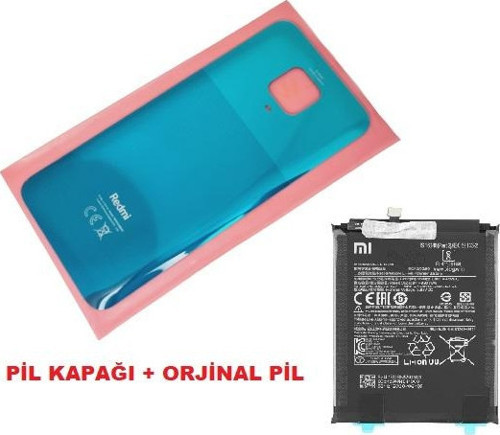 Xiaomi Redmi Note 9S Arka Kapak Batarya Kapağı + PİL (CAM) YEŞİL