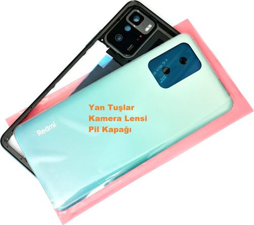 Xiaomi Redmi Note 10 Pro (5G) kasa Arka Pil Batarya Kapağı MAVİ