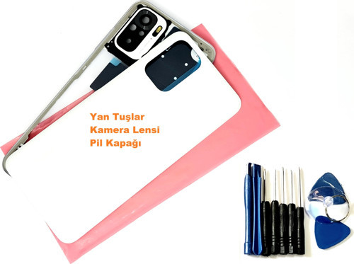 Xiaomi Redmi Note 10S (4G) KASA Arka Pil Batarya Kapağı (TAMİR SETİ) BEYAZ