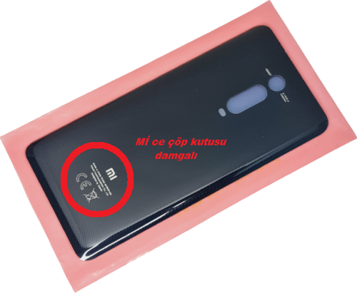 Xiaomi Mİ 9T Mi 9T Pro Arka Pil Kapağı Mİ Damgalı (CAM) SİYAH