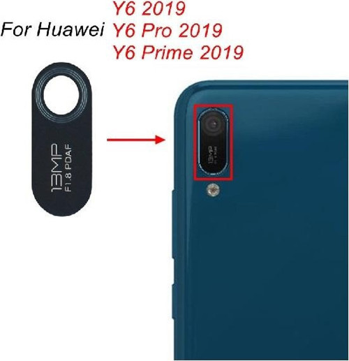 Huawei Y6 2019 Arka Kamera Camı Lens Yapışkanlı