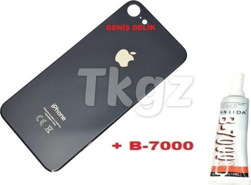 İphone 8 Arka Pil Batarya Kapağı (CAM+B-7000) SİYAH