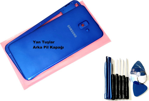Samsung Galaxy J6 Plus KASA Arka Pil Batarya Kapağı (TAMİR SETİ) MAVİ
