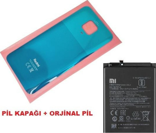 Xiaomi Redmi Note 9 Pro Arka Kapak Batarya Kapağı + PİL (CAM) YEŞİL