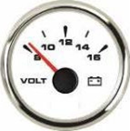 Voltmetre Ø52Mm Beyaz 24V