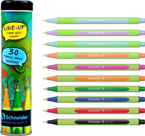 Line-Up 0.4mm Pastel+ Canlı Tükenmez Kalem Metal Tüp 10'lu Set SCT952