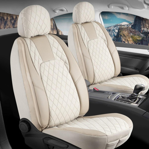 Toyota Corolla E110 92-98 Uyumlu Lüx Yarı Deri Oto Koltuk Kılıfı Ön Arka Takım Chester Bej