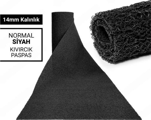 100X1000CM SİYAH KIVIRCIK PASPAS-HALI KAYMAZ YOLLUK LİDYA 14MM